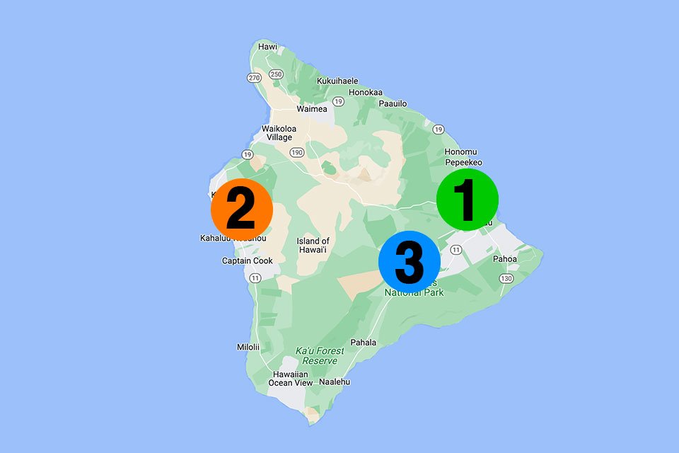 Mejores zonas donde alojarse isla grande Hawaii